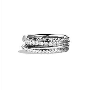David Yurman Crossover ring with Diamonds